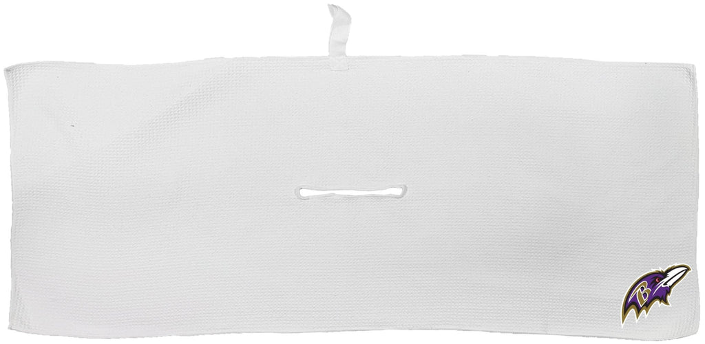 Team Golf BAL Ravens Golf Towels - Microfiber 16X40 White - 