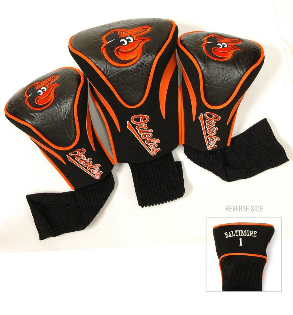 Team Golf Baltimore Orioles DR/FW Headcovers - 3 Pack Contour - Embroidered