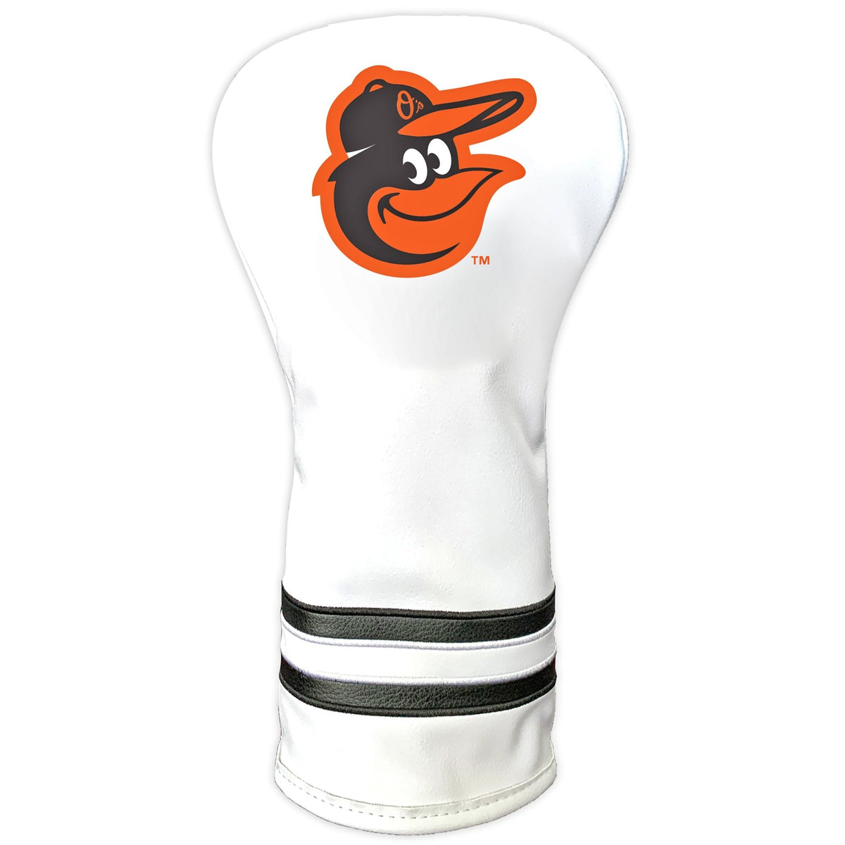 Team Golf Baltimore Orioles DR/FW Headcovers - Vintage Driver HC - Printed White