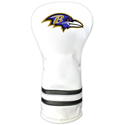 Team Golf Baltimore Ravens DR/FW Headcovers - Vintage Driver HC - Printed White