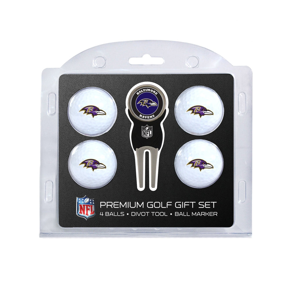 Team Golf Baltimore Ravens Golf Gift Sets - 4 Ball Gift Set -