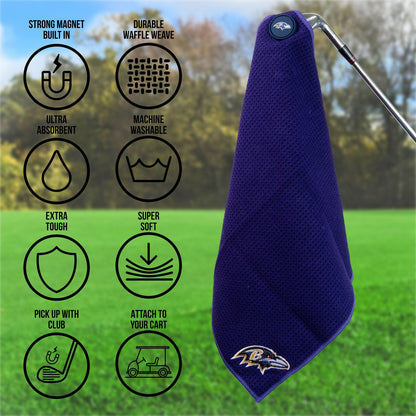 Team Golf Baltimore Ravens Magnetic Golf Towel - Team Golf USA