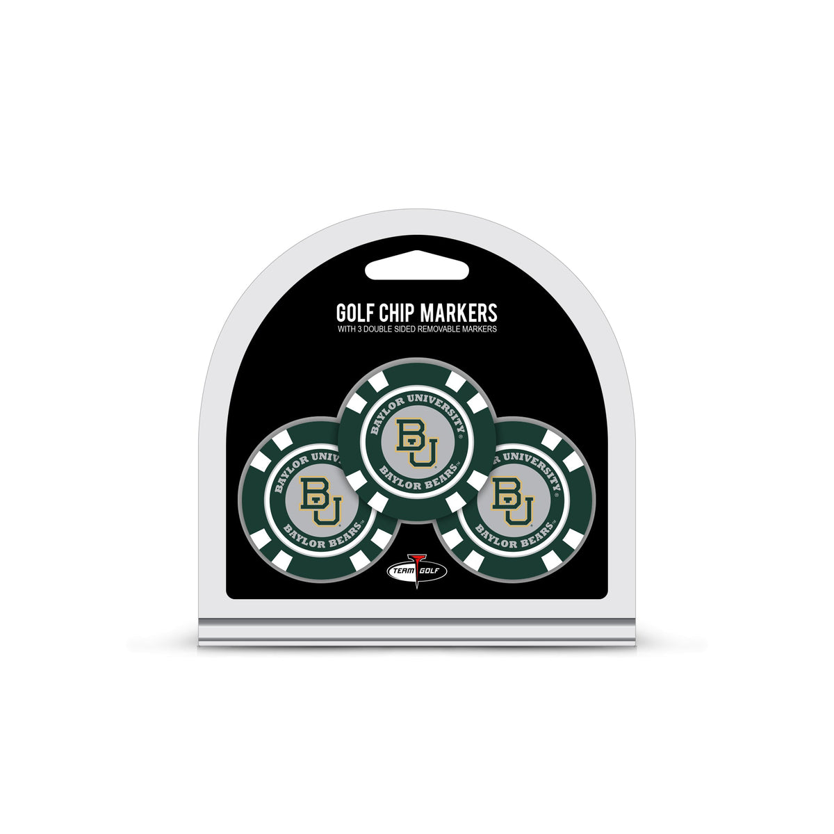 Team Golf Baylor Ball Markers - 3 Pack Golf Chip Markers - 