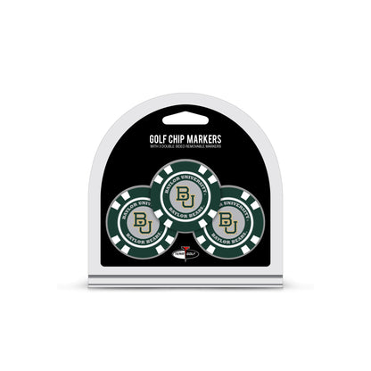 Team Golf Baylor Ball Markers - 3 Pack Golf Chip Markers - 