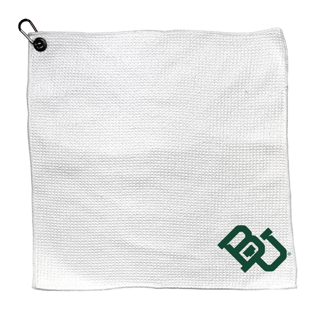 Team Golf Baylor Golf Towels - Microfiber 15X15 White - 