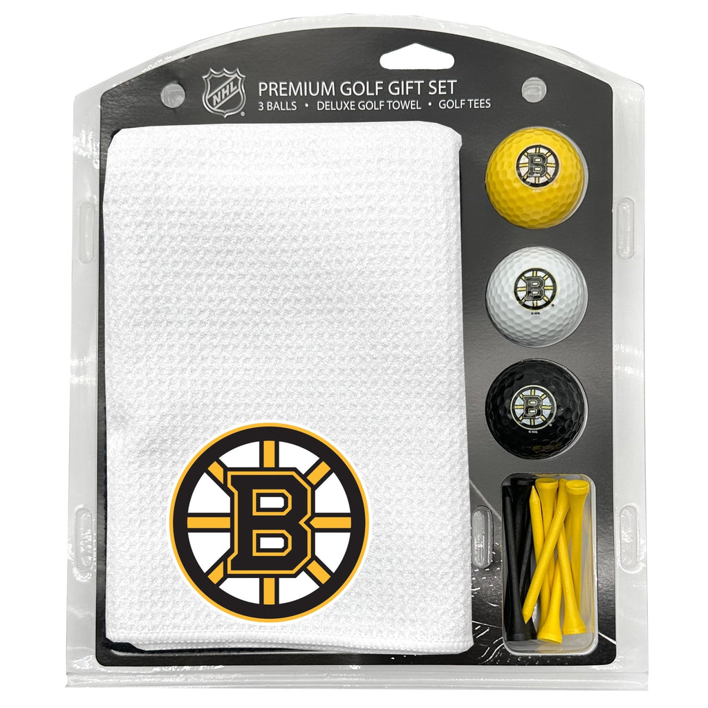 Team Golf BOS Bruins Golf Gift Sets - Microfiber Towel Gift Set - White - 