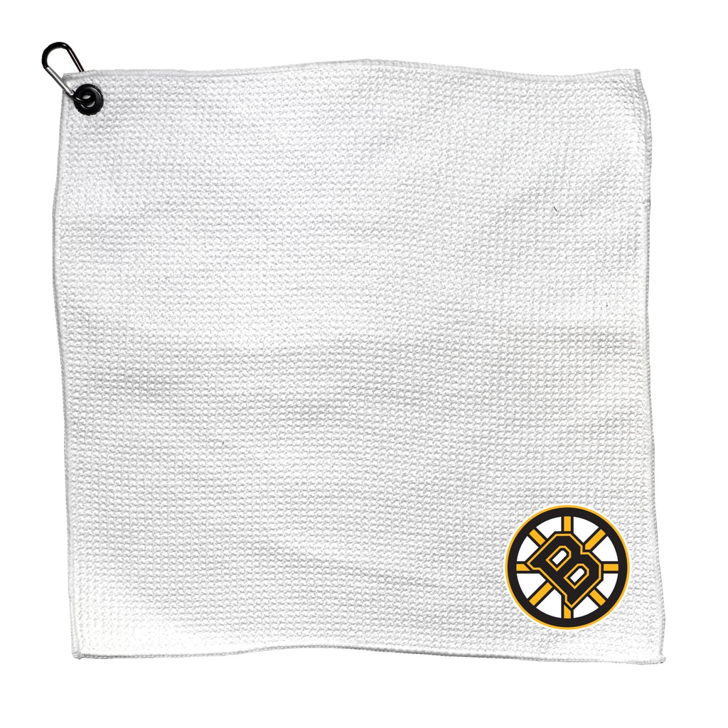 Team Golf BOS Bruins Golf Towels - Microfiber 15X15 White - 