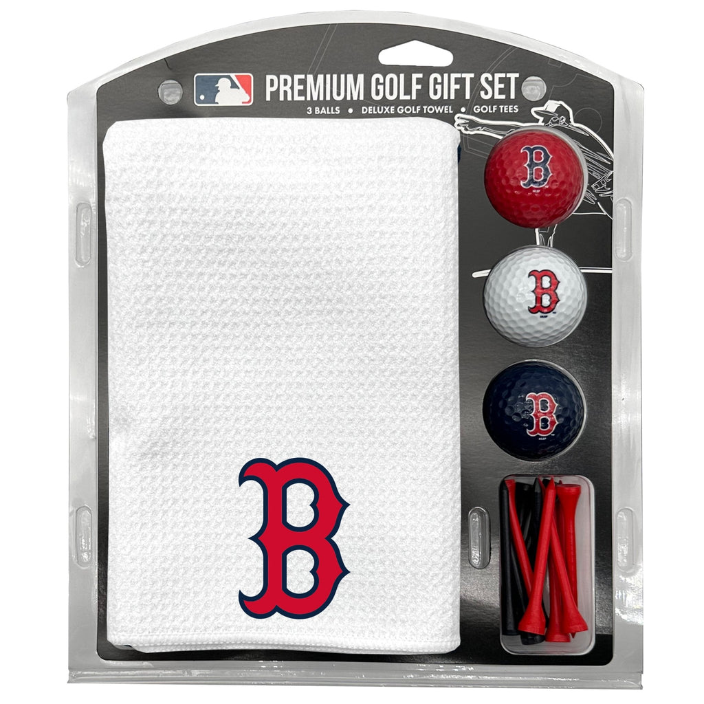 Team Golf Boston Red Sox Golf Gift Sets - Microfiber Towel Gift Set - White - 