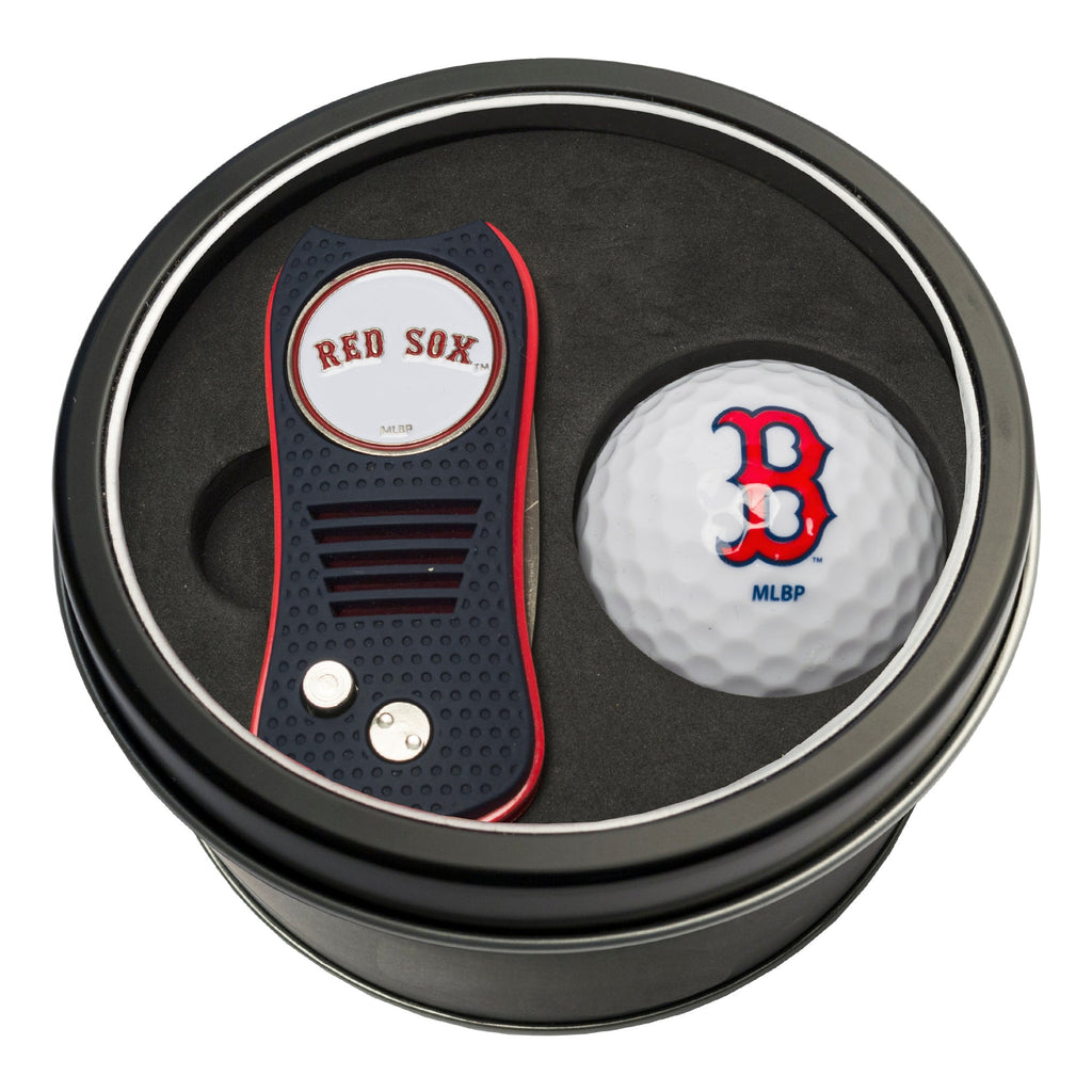 Team Golf Boston Red Sox Golf Gift Sets - Tin - Divot Tool & Golf Ball - 