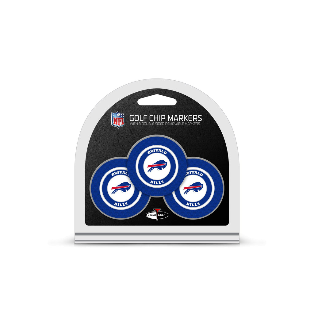 Team Golf BUF Bills Ball Markers - 3 Pack Golf Chip Markers - 