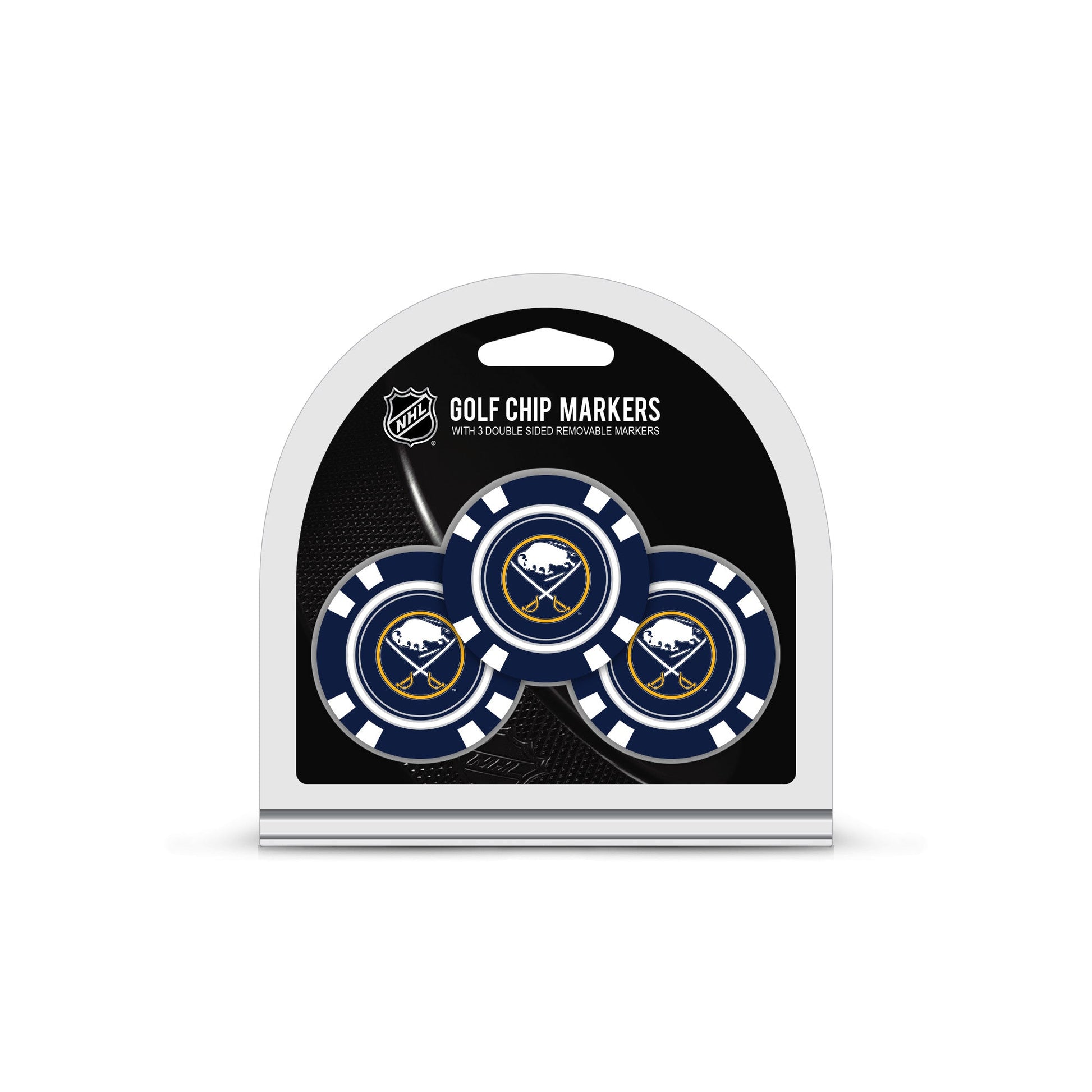 Team Golf BUF Sabres Ball Markers - 3 Pack Golf Chip Markers - 