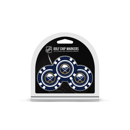 Team Golf BUF Sabres Ball Markers - 3 Pack Golf Chip Markers - 