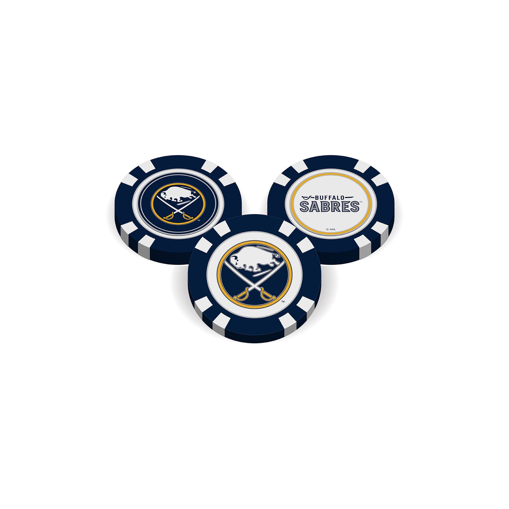 Team Golf BUF Sabres Ball Markers - Golf Chip Marker - 