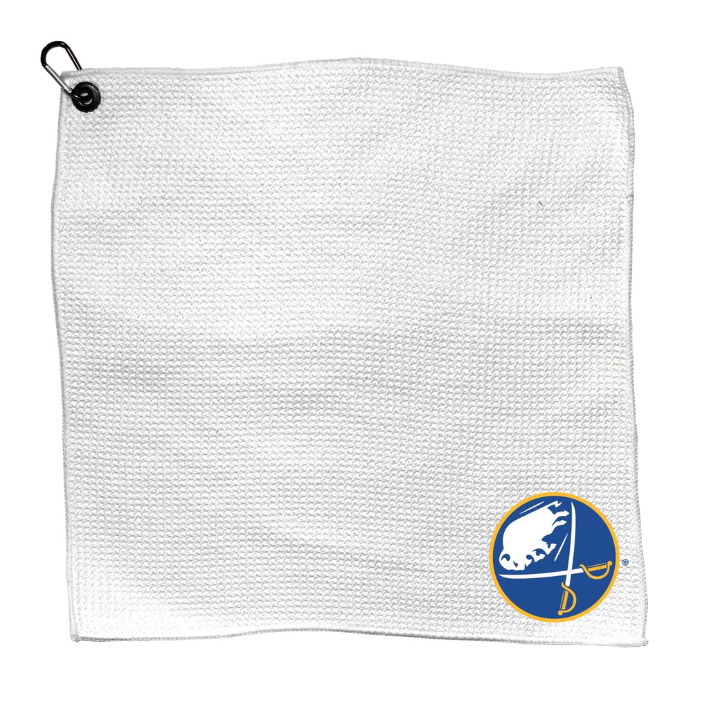Team Golf BUF Sabres Golf Towels - Microfiber 15X15 White - 