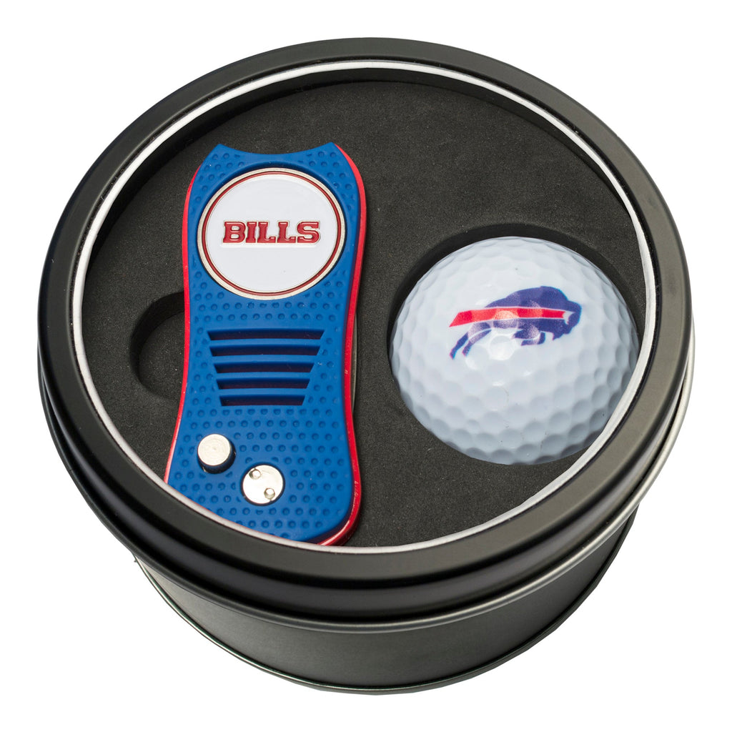 Team Golf Buffalo Bills Golf Gift Sets - Tin-Divot Tool & Golf Ball -