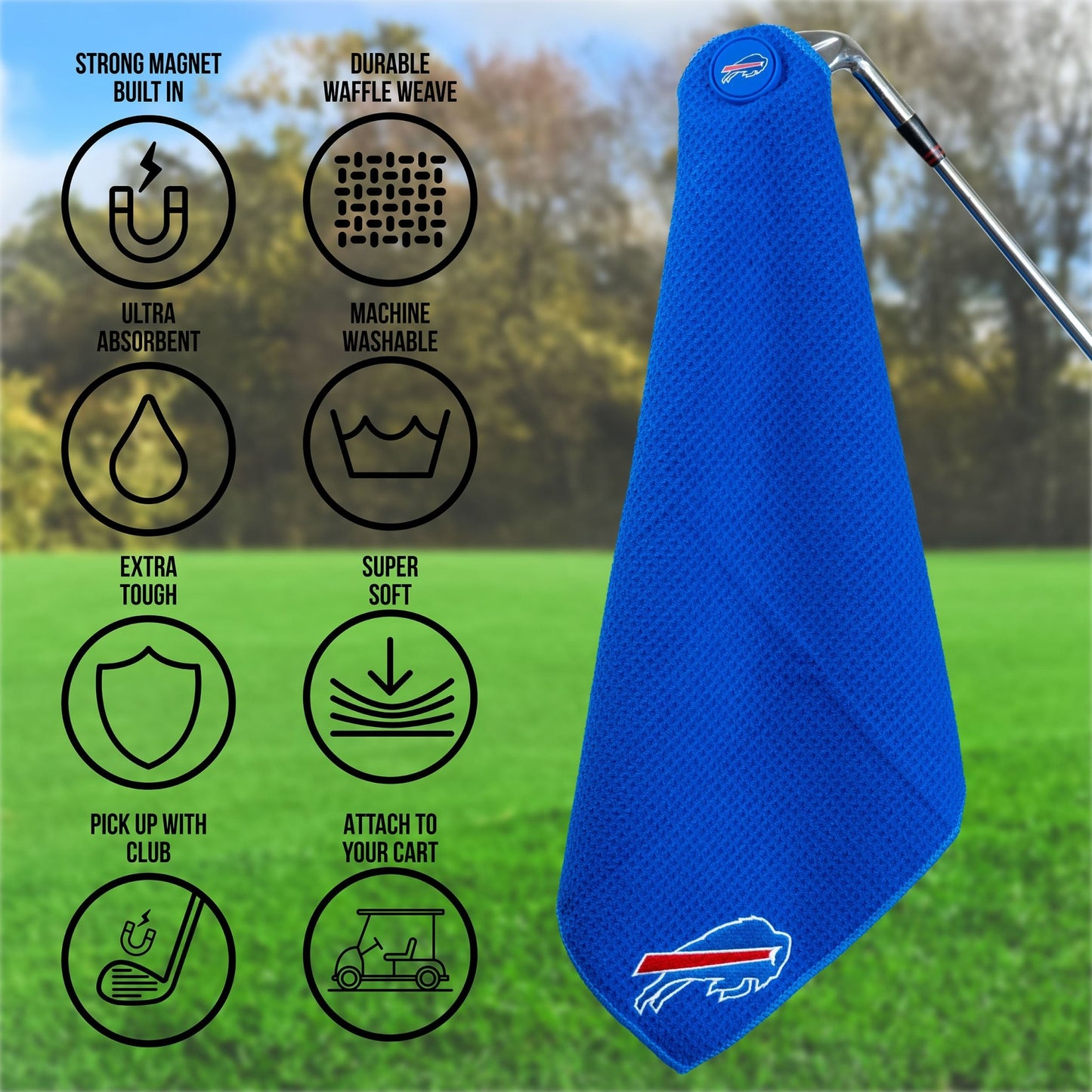 Team Golf Buffalo Bills Magnetic Golf Towel - Team Golf USA