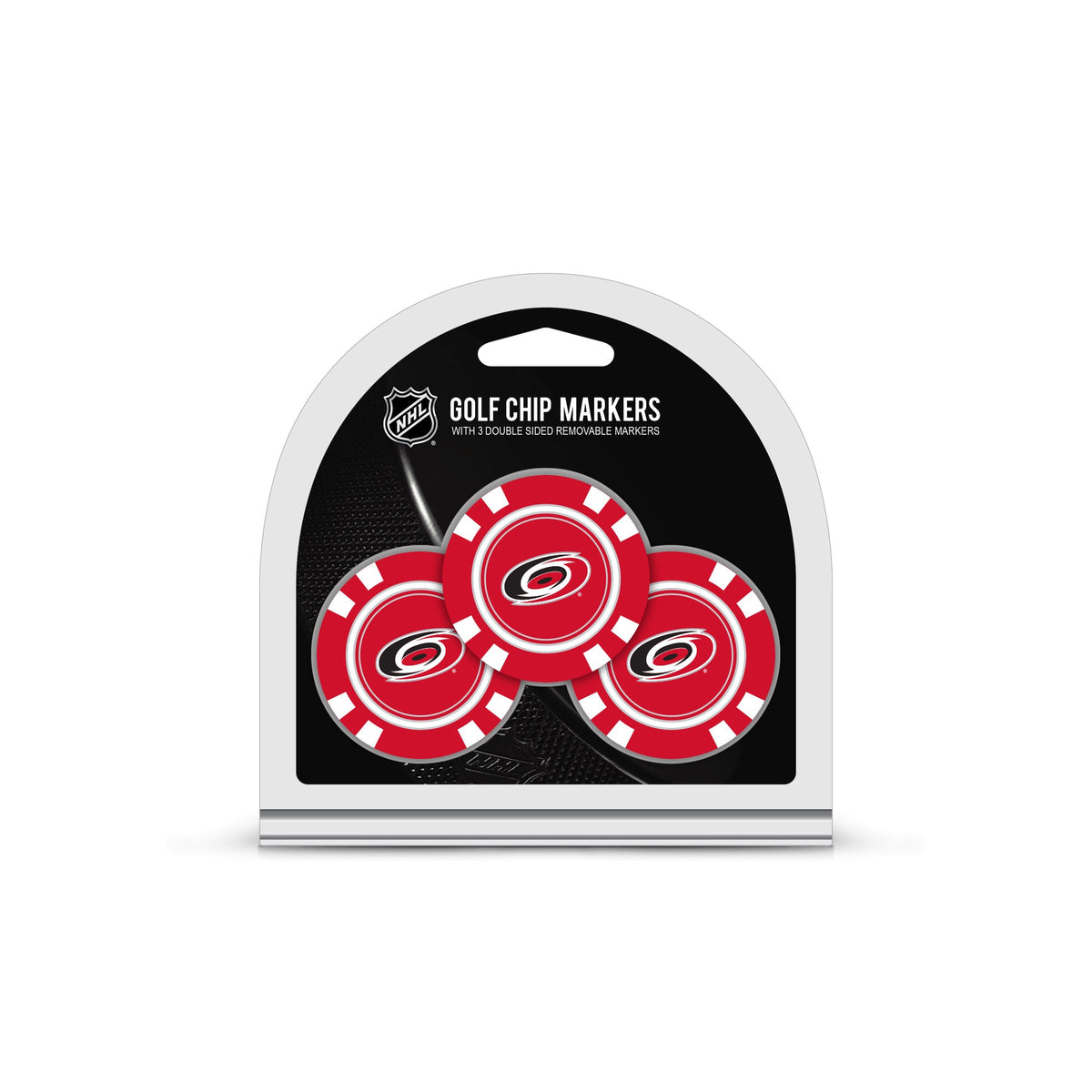 Team Golf CAR Hurricanes Ball Markers - 3 Pack Golf Chip Markers - 