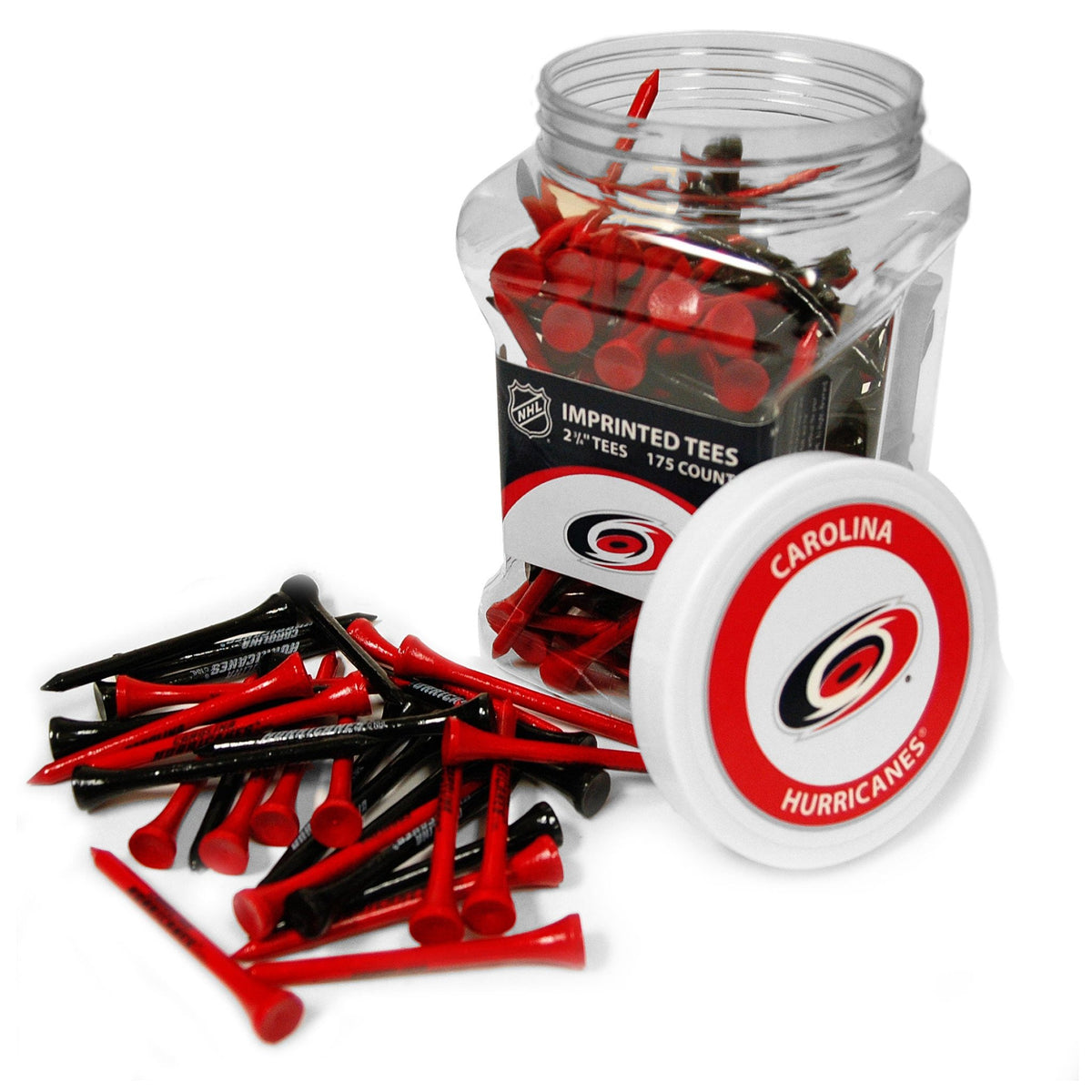 Team Golf CAR Hurricanes Golf Tees - 175 Tee Jar - 