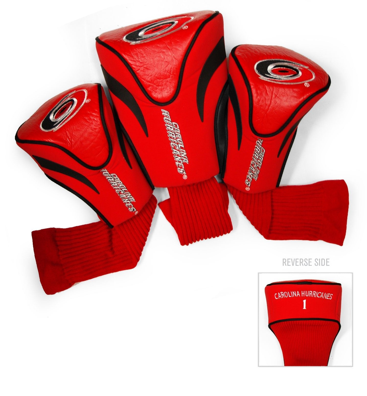 Team Golf Carolina Hurricanes DR/FW Headcovers - 3 Pack Contour - Embroidered