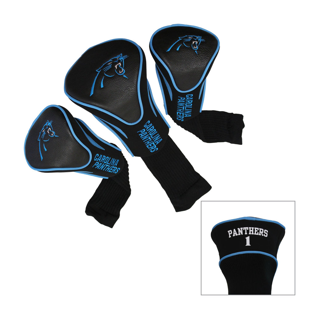 Team Golf Carolina Panthers DR/FW Headcovers - 3 Pack Contour - Embroidered