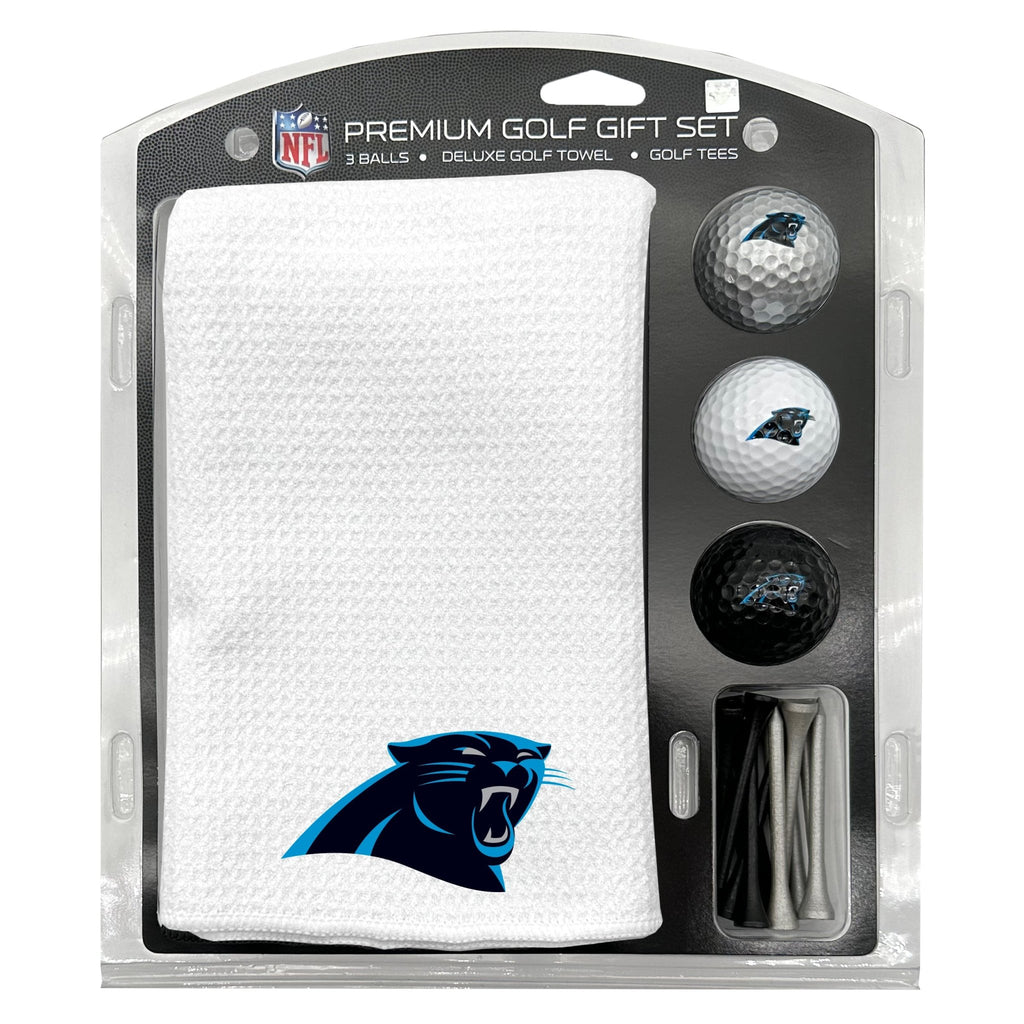 Team Golf Carolina Panthers Golf Gift Sets - Microfiber Towel Gift Set-White -