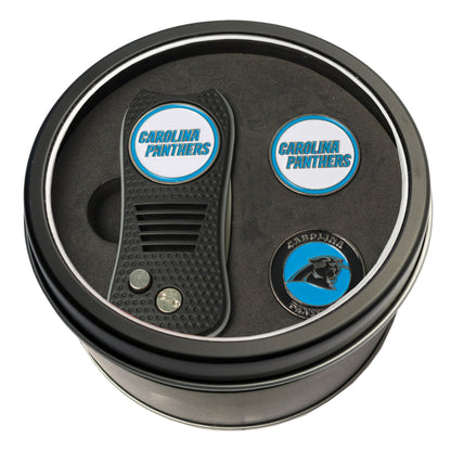 Team Golf Carolina Panthers Golf Gift Sets - Tin-Divot Tool & 2 Markers -
