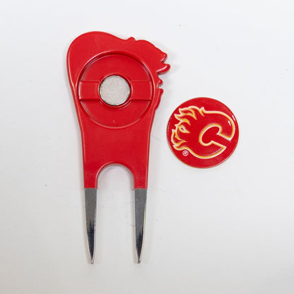 Team Golf CGY Flames Divot Tools - Custom Shaped - 