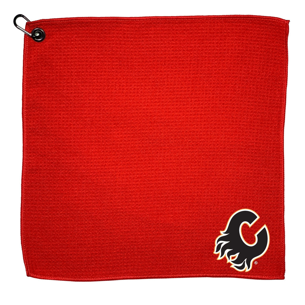 Team Golf CGY Flames Golf Towels - Microfiber 15X15 Color - 