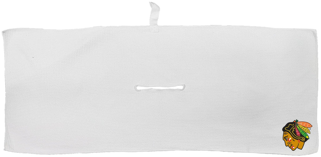 Team Golf CHI Black Hawks Golf Towels - Microfiber 16X40 White - 