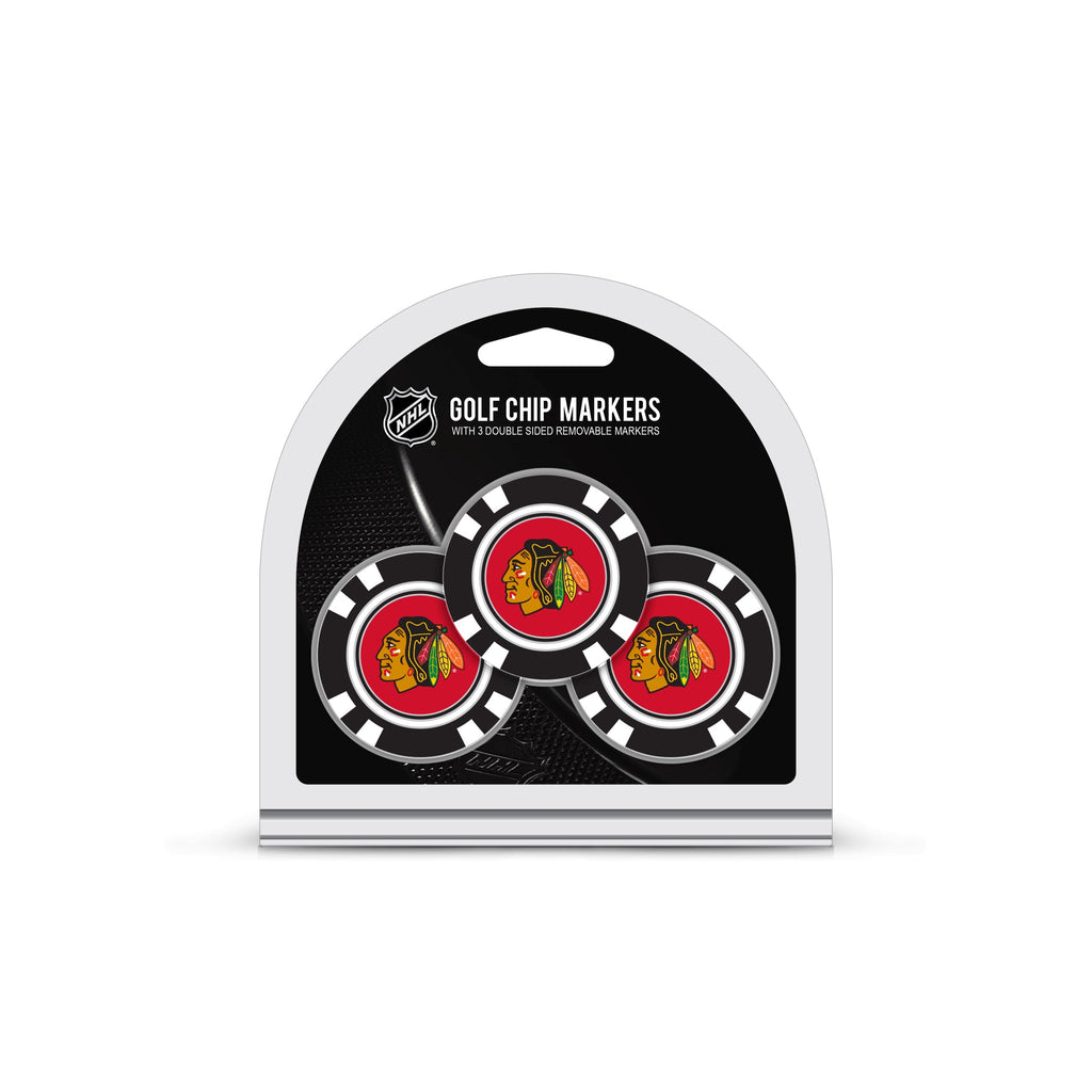 Team Golf CHI Blackhawks Ball Markers - 3 Pack Golf Chip Markers - 