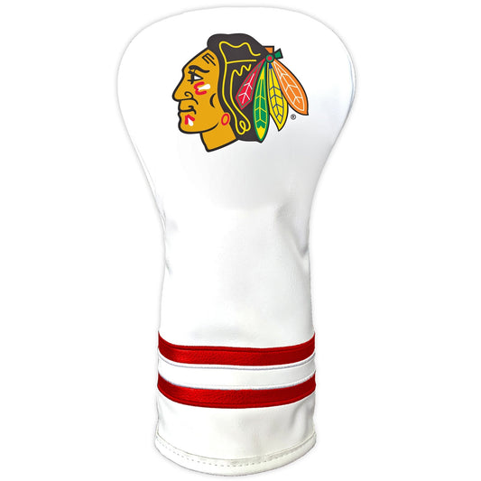 Team Golf Chicago Blackhawks DR/FW Headcovers - Vintage Driver HC - Printed White