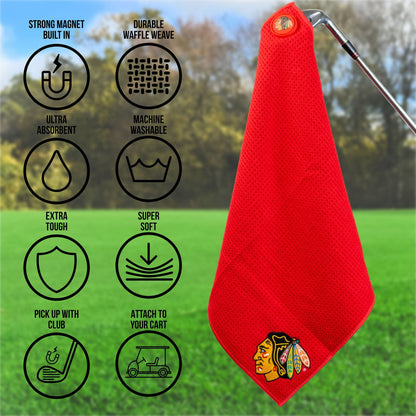 Team Golf Chicago Blackhawks Magnetic Golf Towel - Team Golf USA
