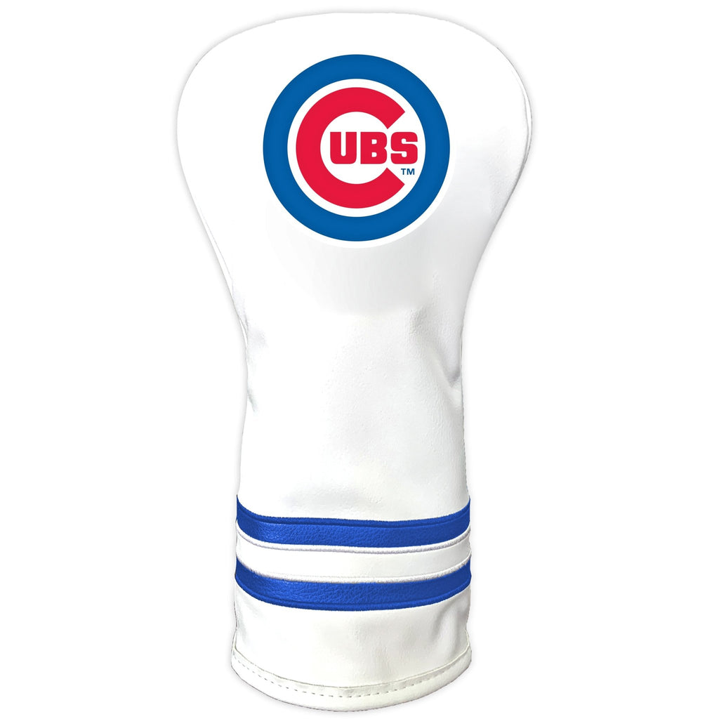 Team Golf Chicago Cubs DR/FW Headcovers - Vintage Driver HC - Printed White