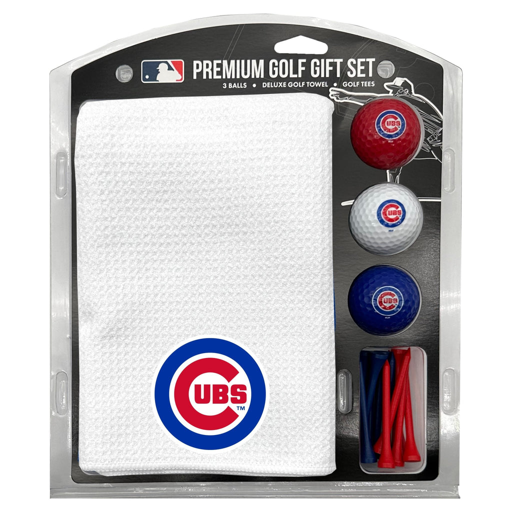 Team Golf Chicago Cubs Golf Gift Sets - Microfiber Towel Gift Set - White - 