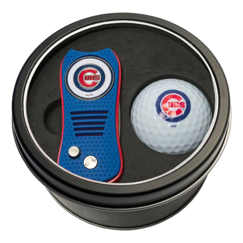 Team Golf Chicago Cubs Golf Gift Sets - Tin - Divot Tool & Golf Ball - 