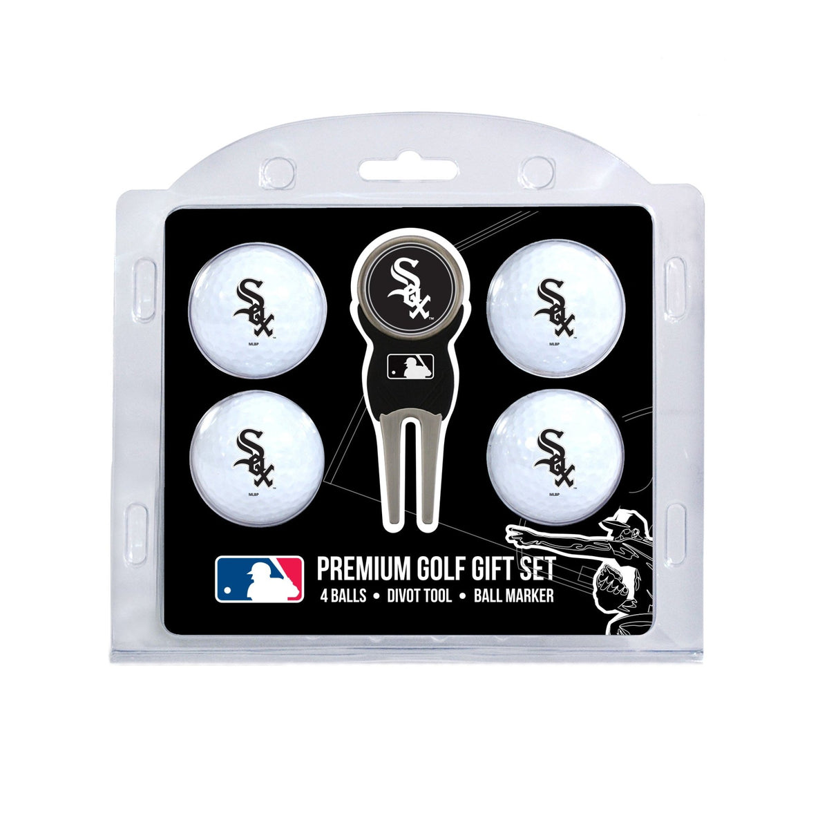 Team Golf Chicago White Sox Golf Gift Sets - 4 Ball Gift Set - 