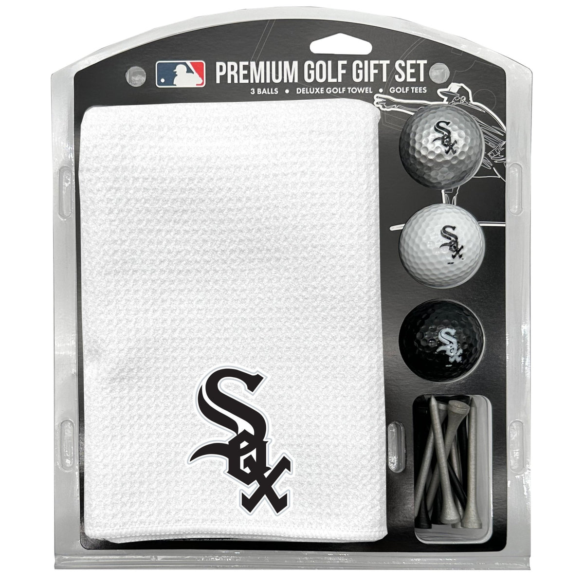 Team Golf Chicago White Sox Golf Gift Sets - Microfiber Towel Gift Set - White - 