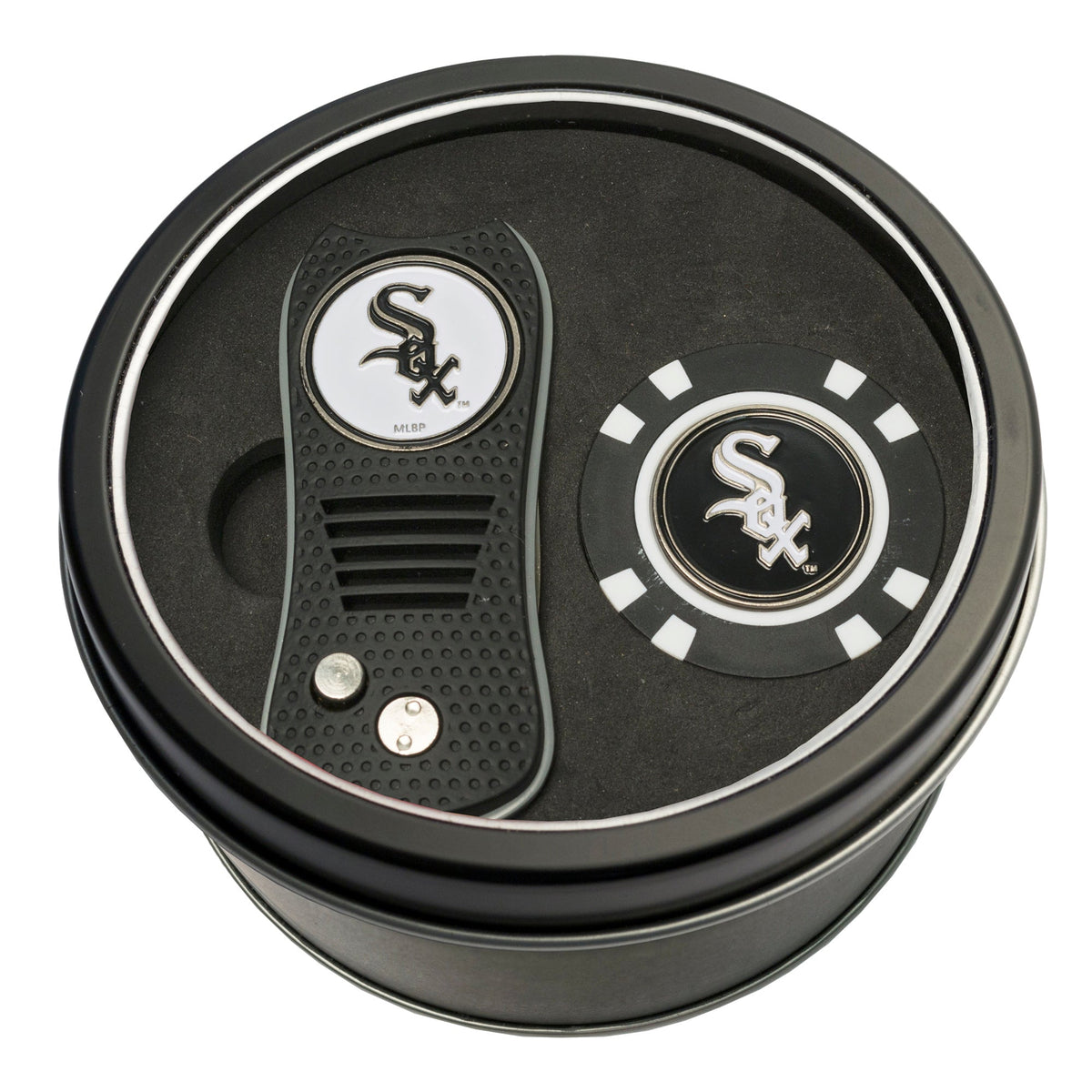 Team Golf Chicago White Sox Golf Gift Sets - Tin - Divot Tool & Poker Chip - 