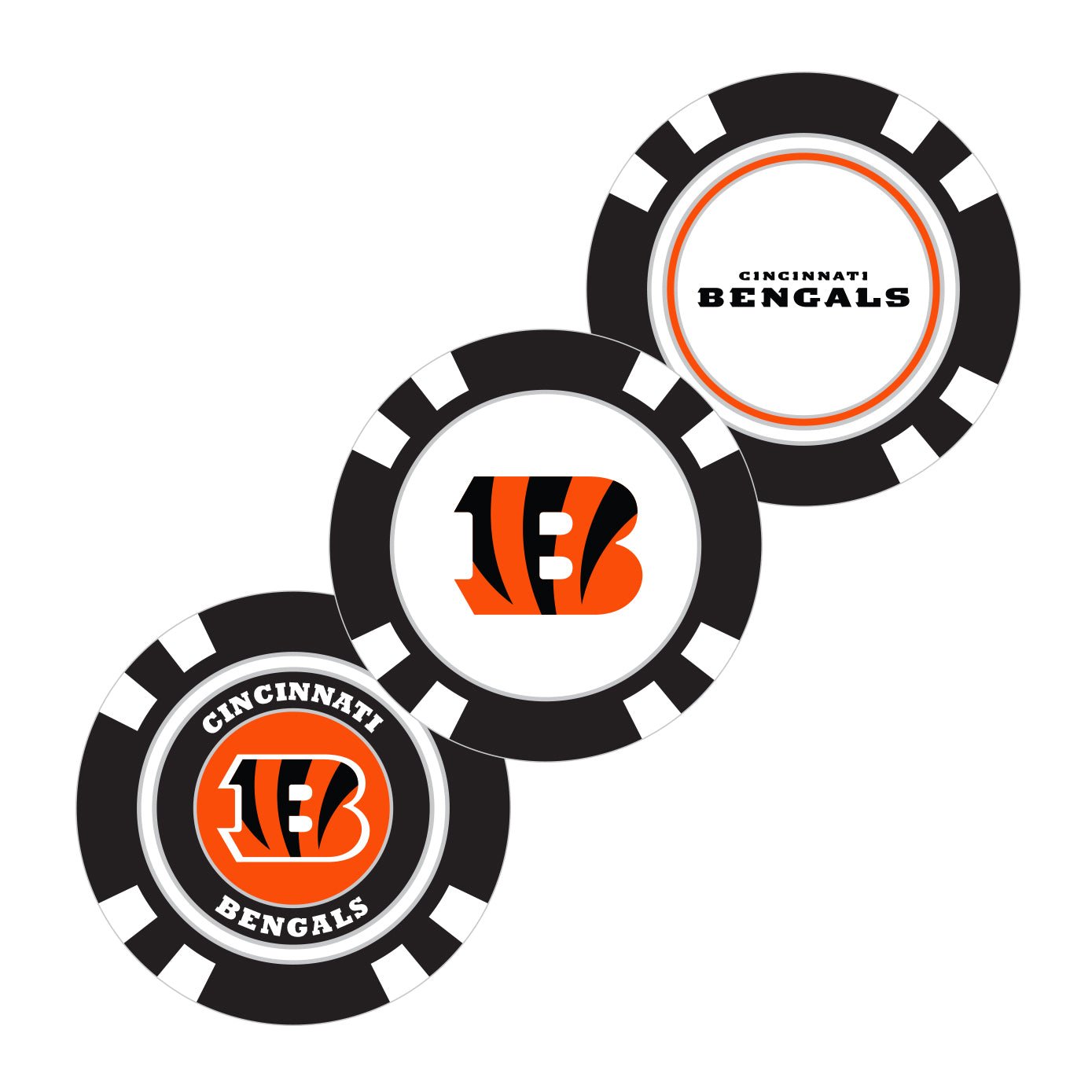 Team Golf CIN Bengals Ball Markers - Golf Chip Marker - 