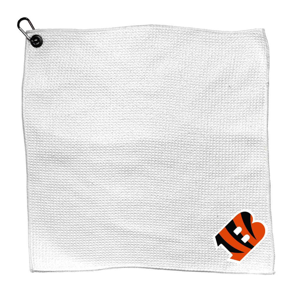 Team Golf CIN Bengals Golf Towels - Microfiber 15X15 White - 