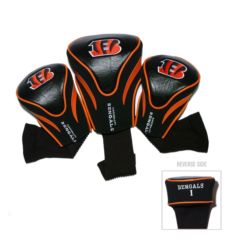 Team Golf Cincinnati Bengals DR/FW Headcovers - 3 Pack Contour - Embroidered