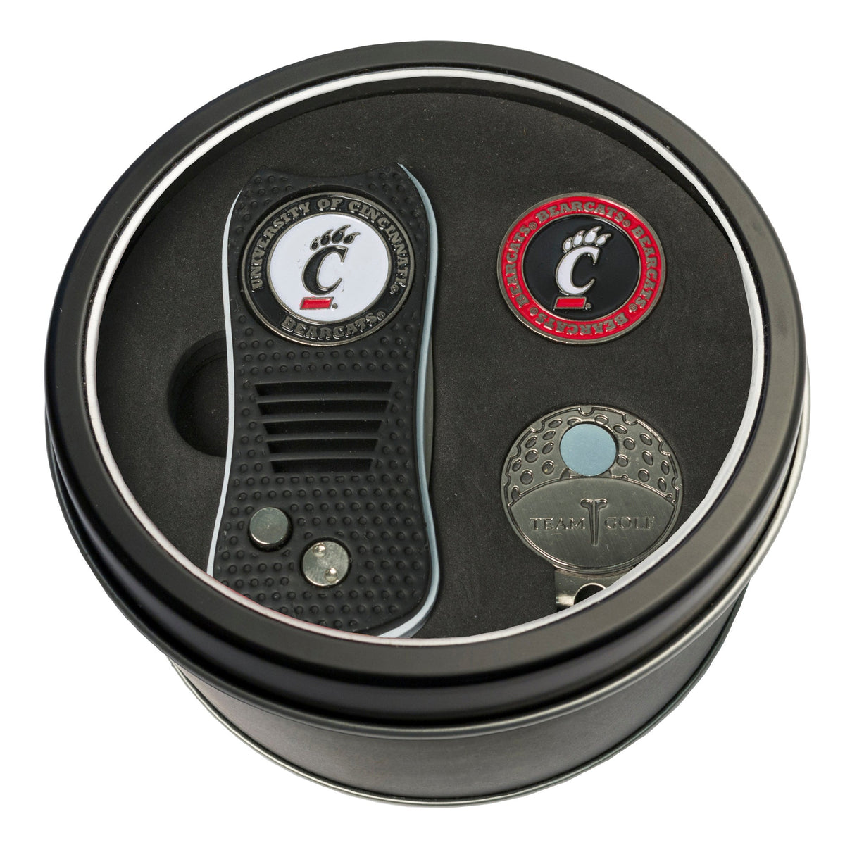 Team Golf Cincinnati Golf Gift Sets - Tin - Divot Tool & Hat Clip - 