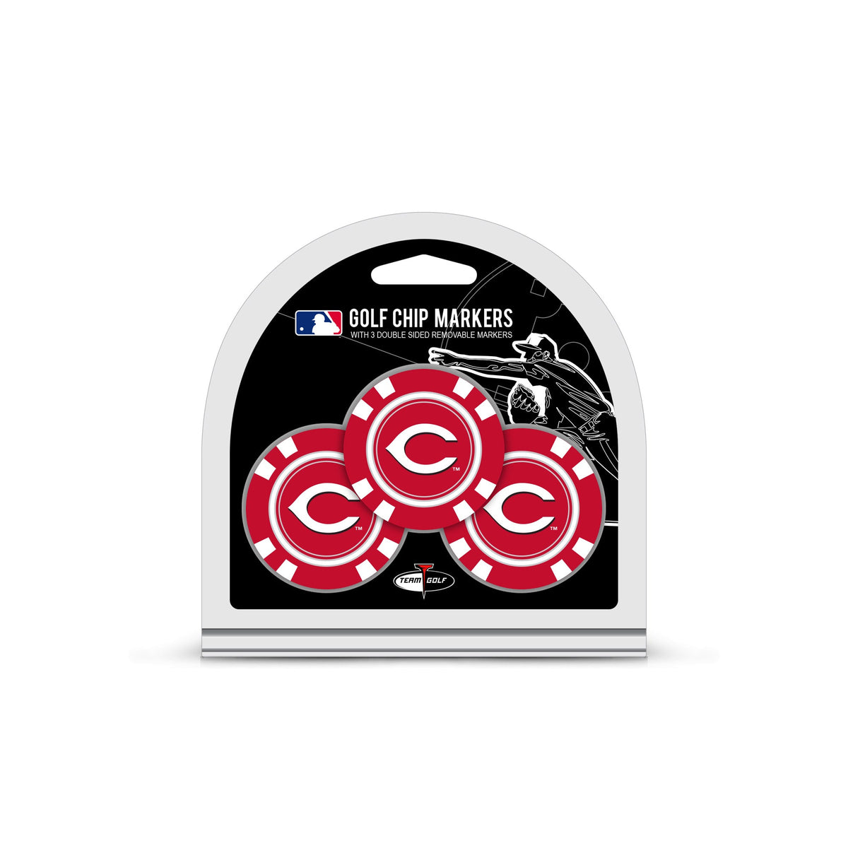 Team Golf Cincinnati Reds Ball Markers - 3 Pack Golf Chip Markers - 