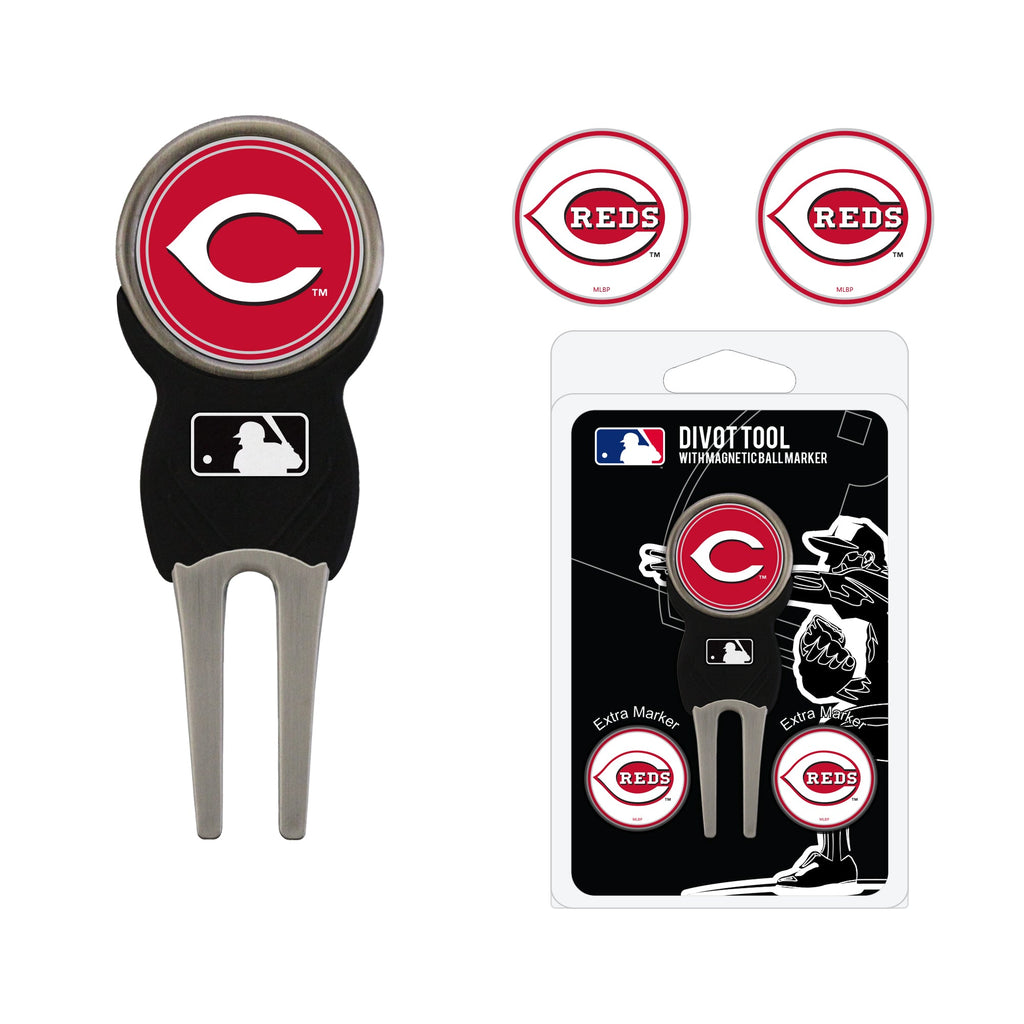 Team Golf Cincinnati Reds Divot Tools - Signature Divot Tool Pack - 