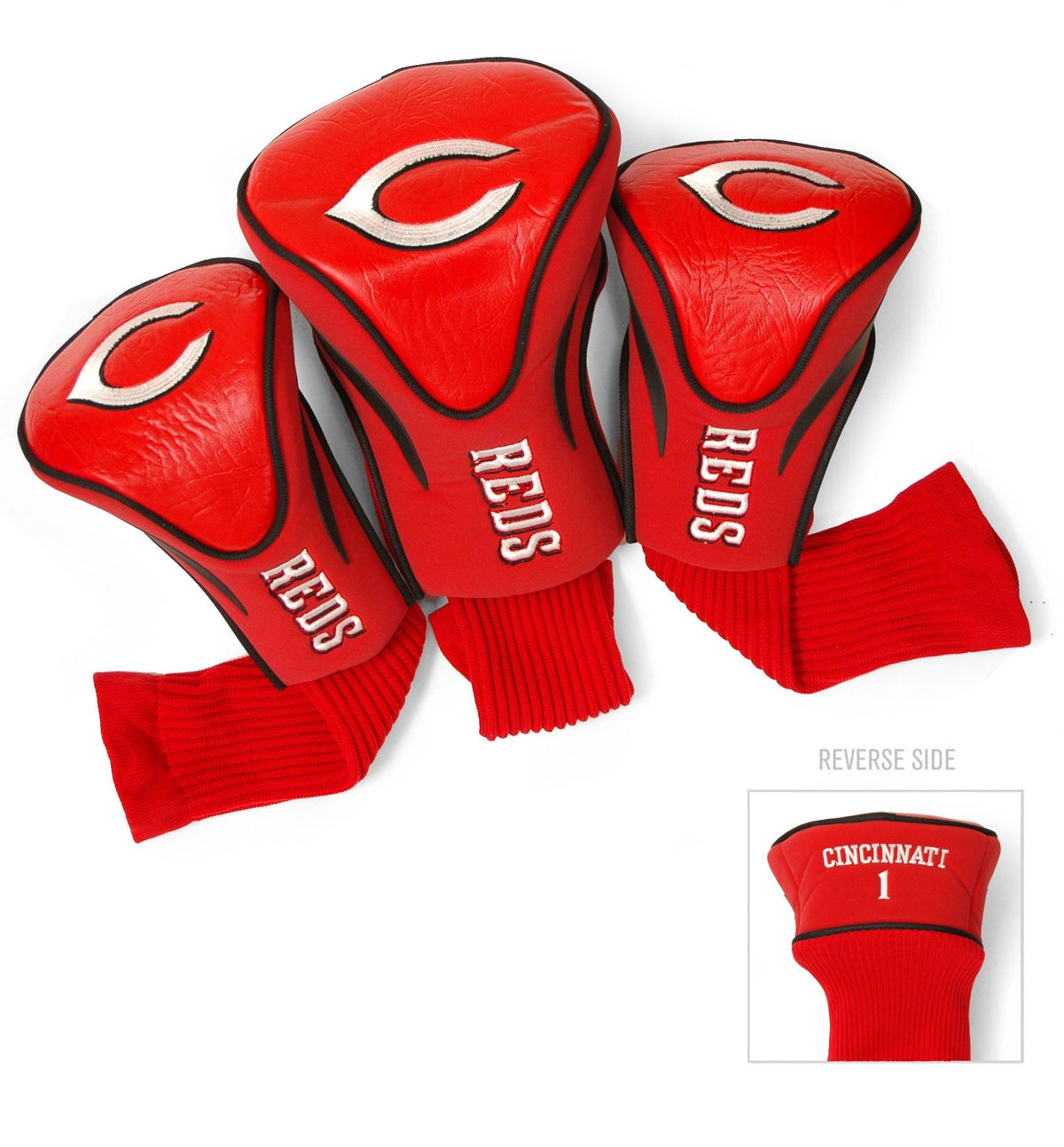 Team Golf Cincinnati Reds DR/FW Headcovers - 3 Pack Contour - Embroidered