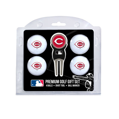 Team Golf Cincinnati Reds Golf Gift Sets - 4 Ball Gift Set - 