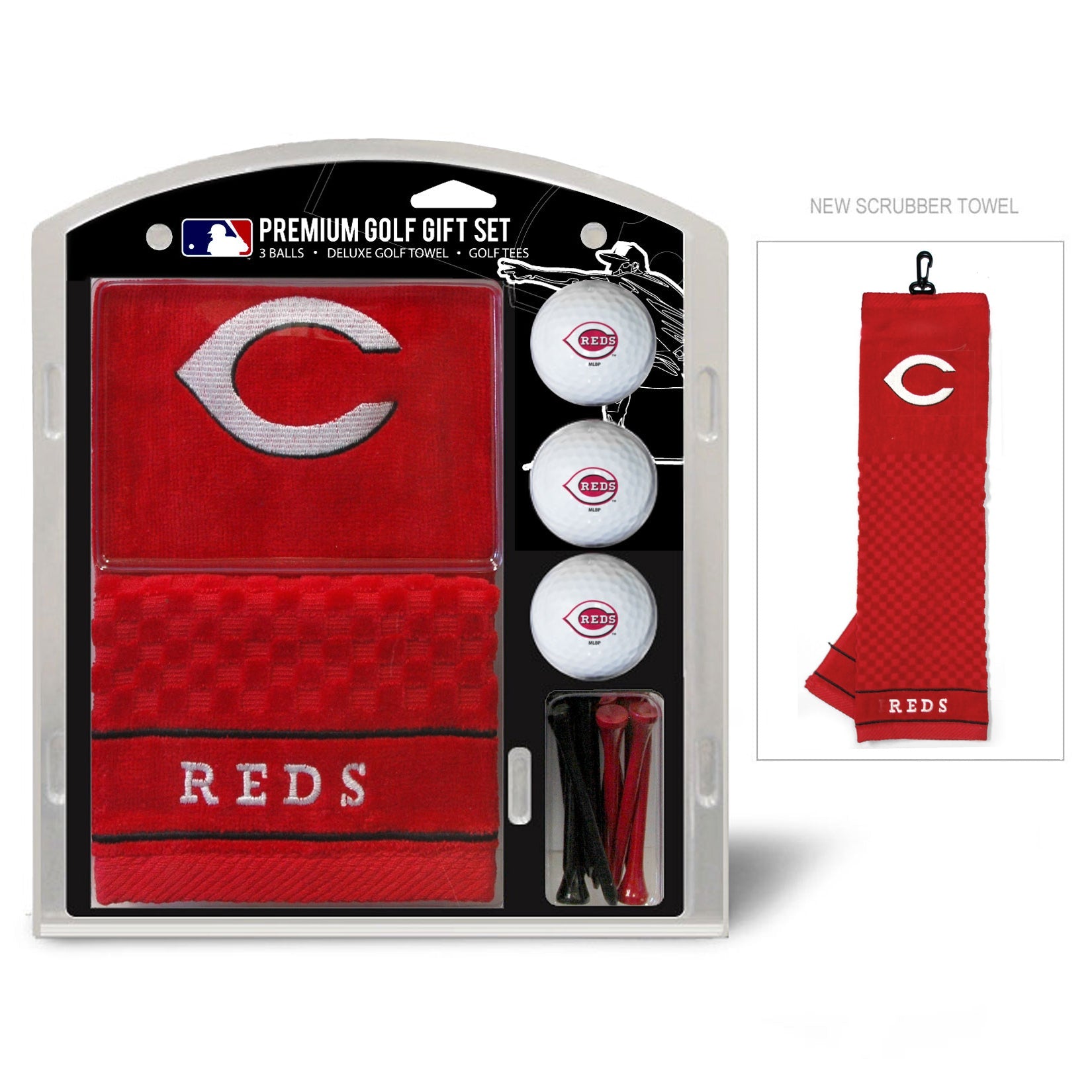 Team Golf Cincinnati Reds Golf Gift Sets - Embroidered Towel Gift Set - 