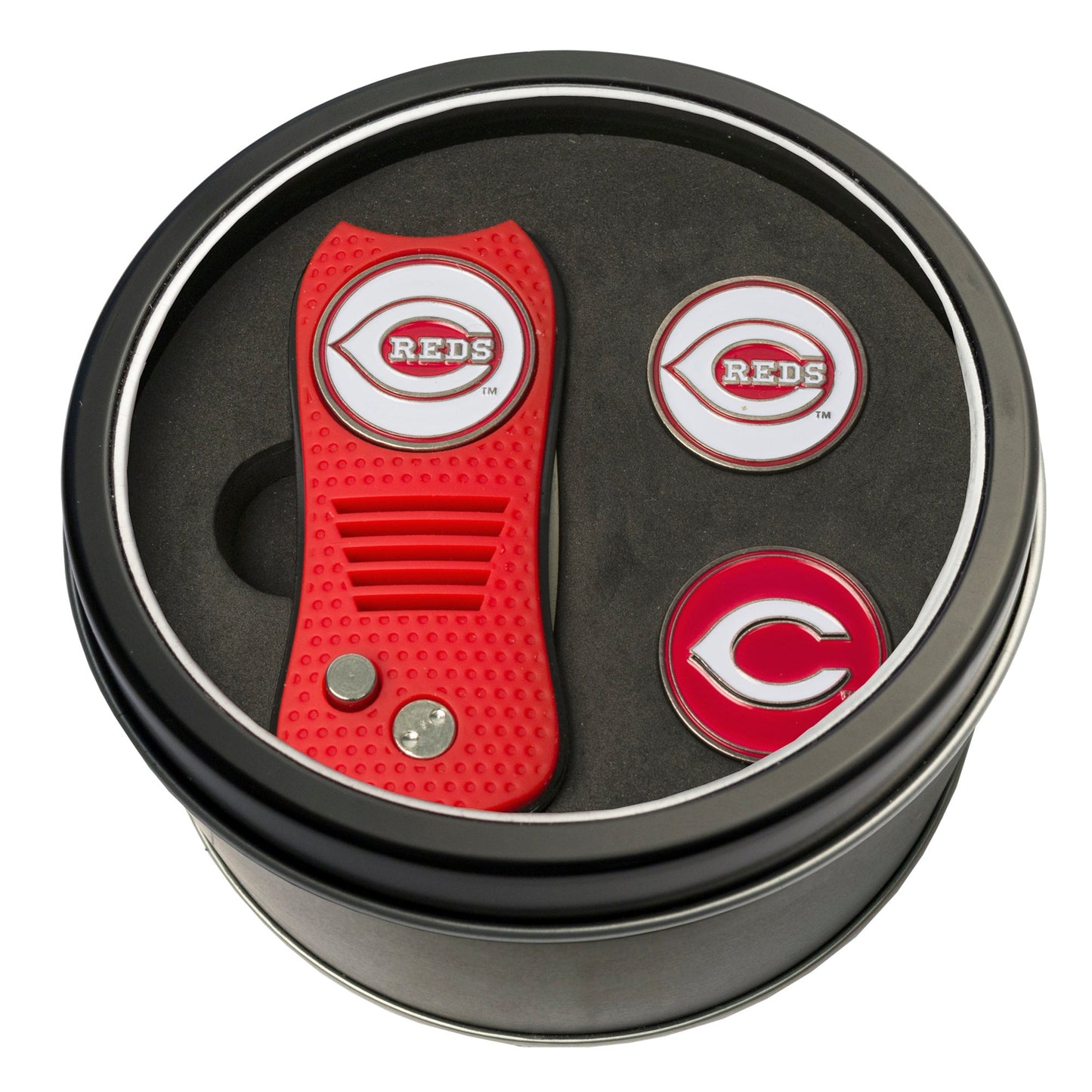 Team Golf Cincinnati Reds Golf Gift Sets - Tin - Divot Tool & 2 Markers - 