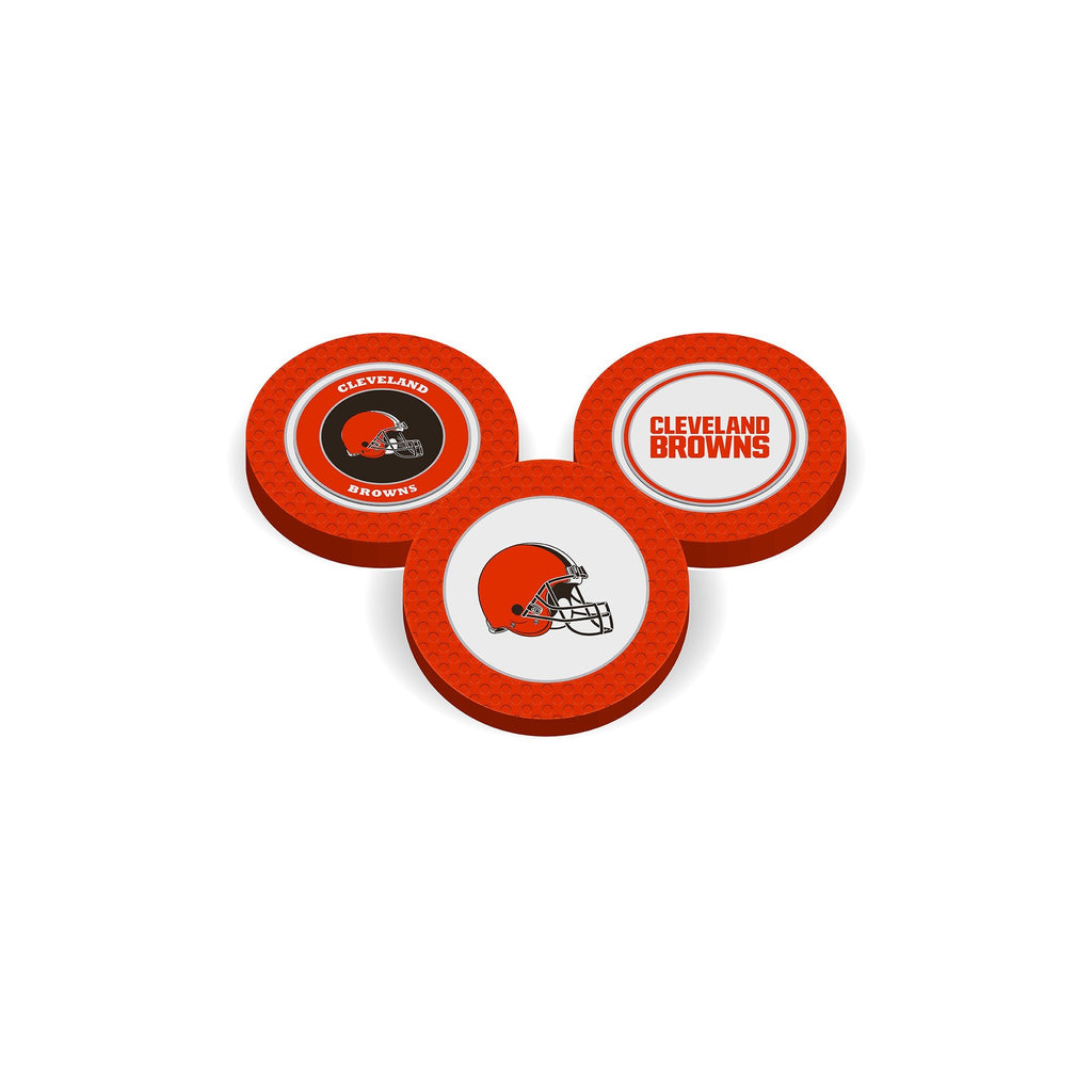 Team Golf CLE Browns Ball Markers - Golf Chip Marker - 