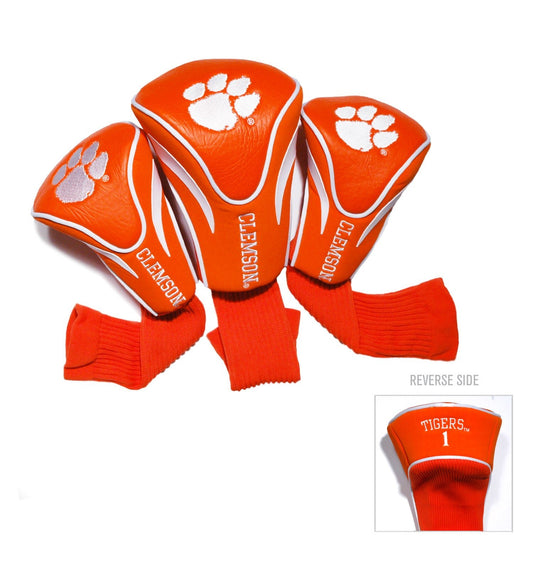 Team Golf Clemson DR/FW Headcovers - 3 Pack Contour - Embroidered